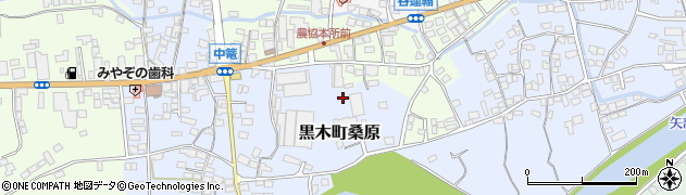 福岡県八女市黒木町桑原周辺の地図