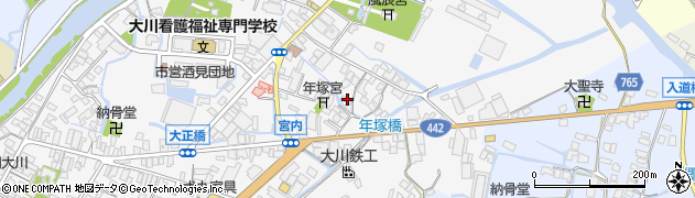 福岡県大川市酒見668周辺の地図