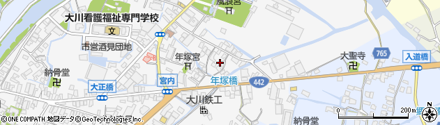 福岡県大川市酒見671周辺の地図
