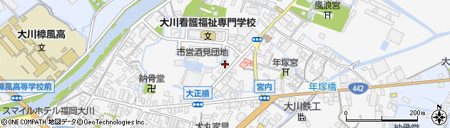 福岡県大川市酒見481周辺の地図