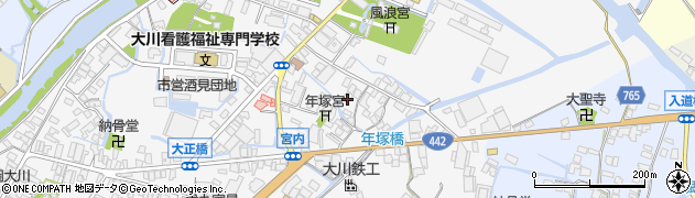福岡県大川市酒見683周辺の地図