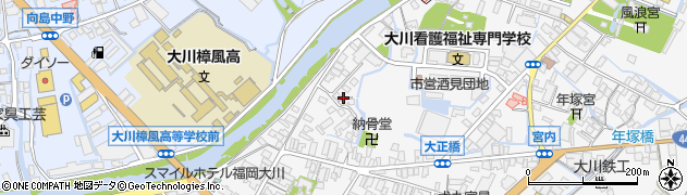 福岡県大川市酒見371周辺の地図