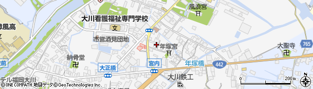 福岡県大川市酒見558周辺の地図