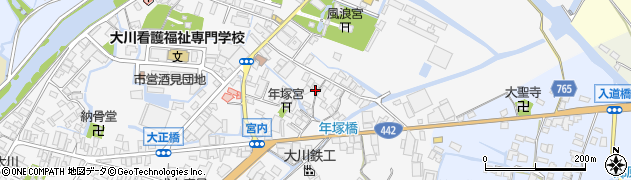 福岡県大川市酒見681周辺の地図