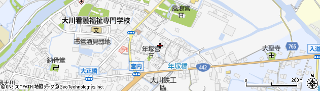福岡県大川市酒見691周辺の地図