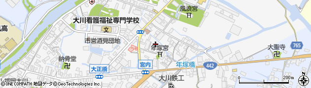 福岡県大川市酒見周辺の地図