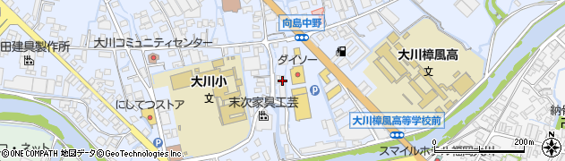 福岡県大川市向島1409周辺の地図