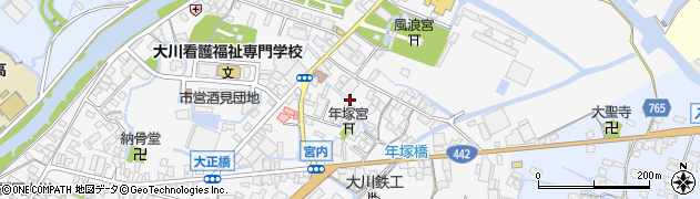 福岡県大川市酒見695周辺の地図
