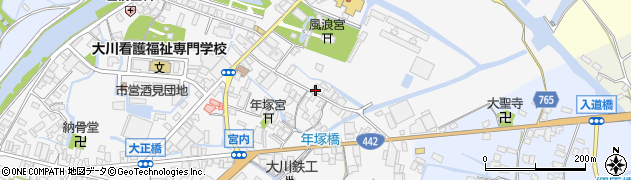 福岡県大川市酒見674周辺の地図