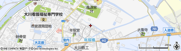 福岡県大川市酒見674-3周辺の地図