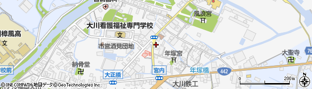 福岡県大川市酒見555周辺の地図