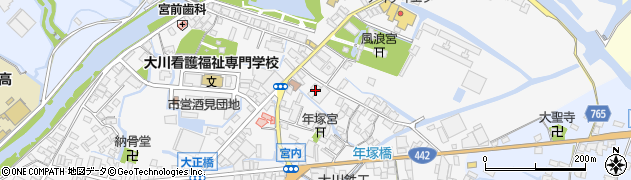 福岡県大川市酒見704周辺の地図