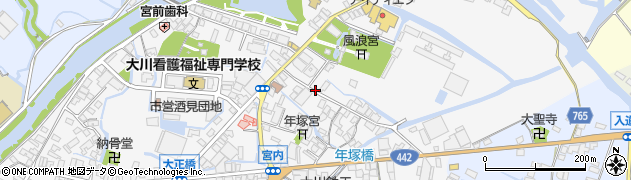 福岡県大川市酒見690周辺の地図
