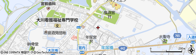 福岡県大川市酒見704-3周辺の地図