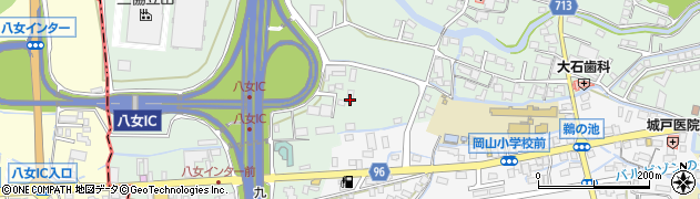 福岡県八女市室岡239周辺の地図