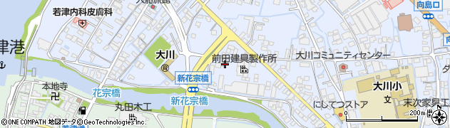 福岡県大川市向島2016周辺の地図