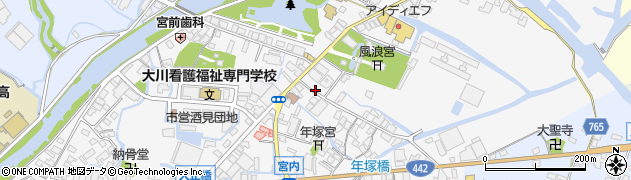 福岡県大川市酒見701周辺の地図