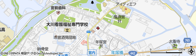 福岡県大川市酒見710周辺の地図