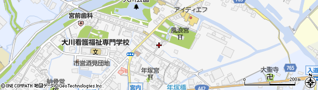 福岡県大川市酒見721周辺の地図