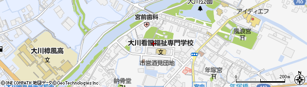 福岡県大川市酒見393周辺の地図