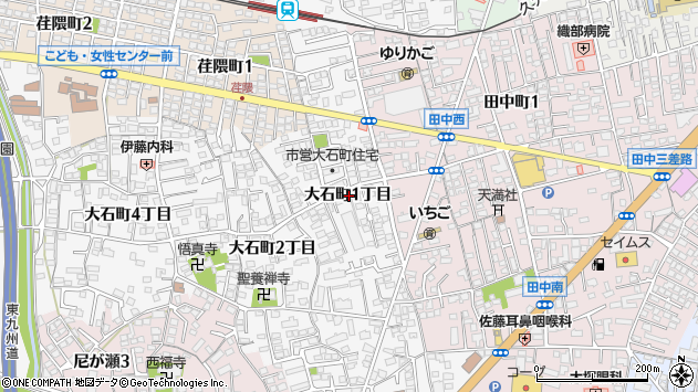 〒870-0851 大分県大分市大石町の地図
