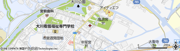 福岡県大川市酒見717周辺の地図