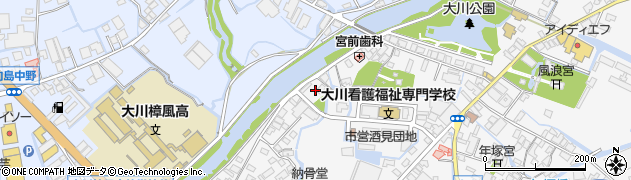 福岡県大川市酒見375周辺の地図