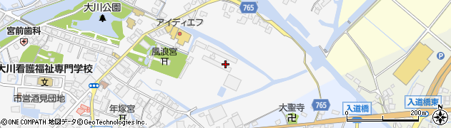 福岡県大川市酒見635-1周辺の地図
