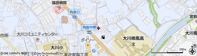 福岡県大川市向島1463周辺の地図