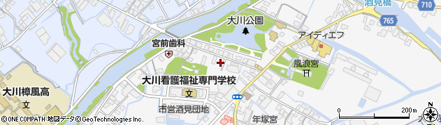 福岡県大川市酒見459周辺の地図
