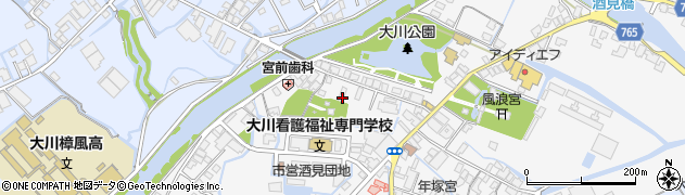 福岡県大川市酒見458周辺の地図