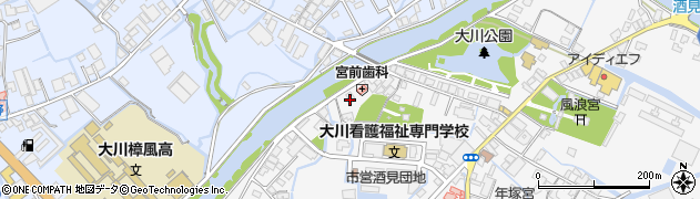 福岡県大川市酒見452周辺の地図