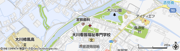 福岡県大川市酒見448-3周辺の地図