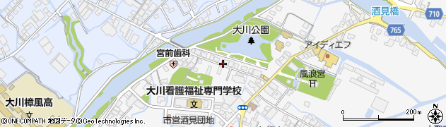 福岡県大川市酒見462周辺の地図