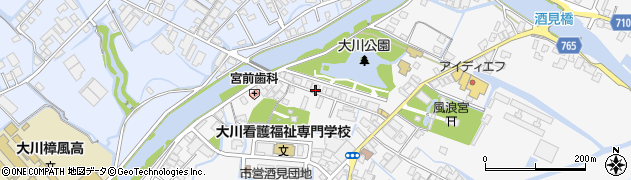 福岡県大川市酒見460周辺の地図