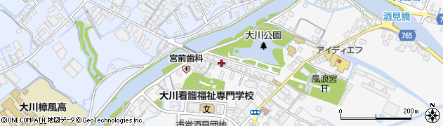 福岡県大川市酒見457周辺の地図