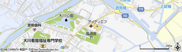福岡県大川市酒見762周辺の地図