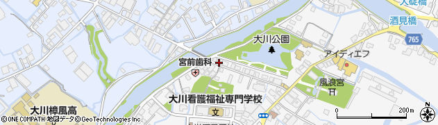福岡県大川市酒見456周辺の地図