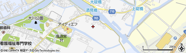 福岡県大川市酒見884周辺の地図