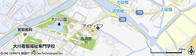 福岡県大川市酒見867周辺の地図