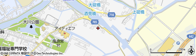 福岡県大川市酒見888周辺の地図