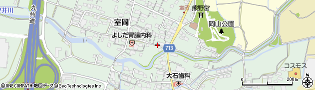 福岡県八女市室岡563周辺の地図