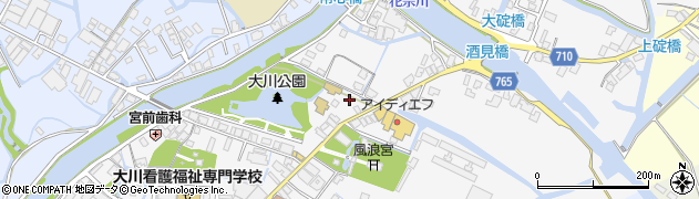 福岡県大川市酒見775周辺の地図
