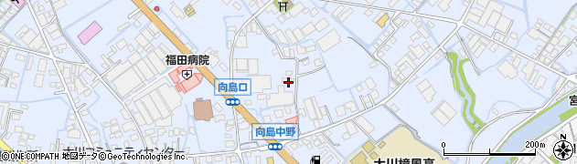 福岡県大川市向島1444周辺の地図