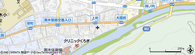福岡県八女市黒木町黒木周辺の地図