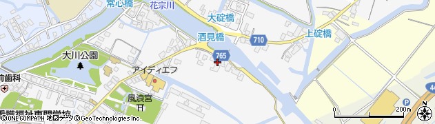 福岡県大川市酒見885周辺の地図