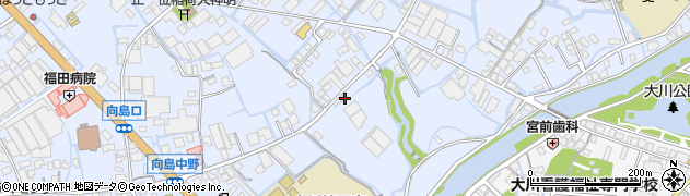 福岡県大川市向島1283周辺の地図