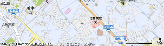 福岡県大川市向島1711周辺の地図