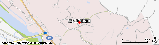 福岡県八女市黒木町湯辺田周辺の地図