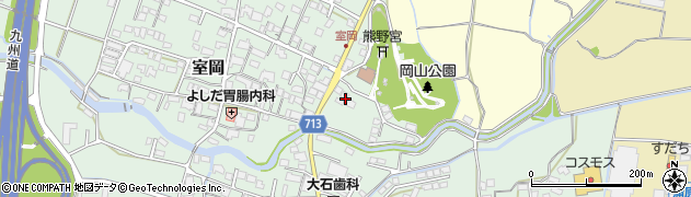 福岡県八女市室岡590周辺の地図